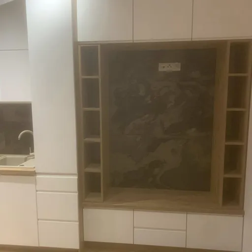 Realizacja: Meblościanka z kamiennym panelem ściennym